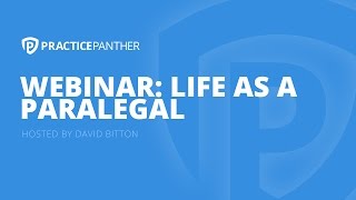 Webinar Life As A Paralegal with David Bitton [upl. by Anav]