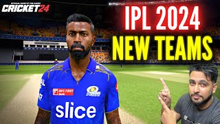 How To Download IPL 2024 New Teams In Cricket 24  RtxVivek [upl. by Nirrek323]