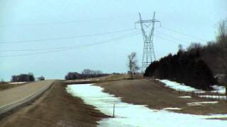 Galloping Basin Electric transmission lines due to wind [upl. by Atte]