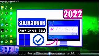 ✅ Solucionar error xinput13dll en Windows 11 10 8 7 SOLUCIÓN DEFINITIVA 100 FUNCIONA [upl. by Hniv]