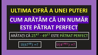 ULTIMA CIFRA A UNEI PUTERI NUMAR NATURAL PRODUS CLASA 5 MATEMATIC PATRAT PERFECT RIDICAREA LA PUTERE [upl. by Syramad391]