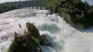 Rheinfall rhine falls Neuhausen  Schaffhausen mit Drohne [upl. by Rangel]