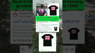 kaos bertulisan KRBN MULYONO dijual di toko online mulyono kaesang beritaterbaru [upl. by Haimirej]