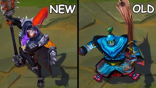 Jax Rework All Skins NEW and OLD Texture Comparison League of Legends [upl. by Aeneg778]