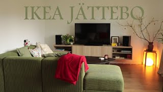 IKEA JÄTTEBO cover change  green couch  cozy living room ideas [upl. by Naresh]