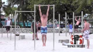 Hanging Leg Lifts on a pull up bar  How To HD [upl. by Ellehc]