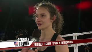 GLORY 63 Bekah Irwin Post Fight Interview [upl. by Crescentia464]