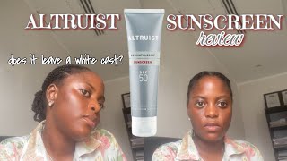 Altruist Sunscreen Review Does ALTRUIST SUNSCREEN leave a white cast altruist [upl. by Erdried35]