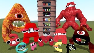 DESTROY ALL 3D ALPHABET LORE AZ FAMILY in TALL GRASS  Garrys Mod [upl. by Mylo]