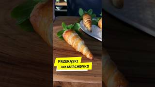 Marchewka z ciasta francuskiego 🥕 kuchnialidla pawełmałecki marchewka przekąska [upl. by Thorman]