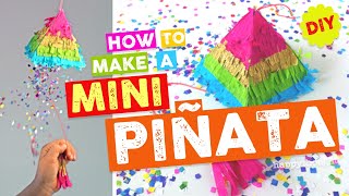 How to make a DIY Piñata Cute Mini rainbow Piñatas for fiestas  Best instructions and templates [upl. by Hillery]