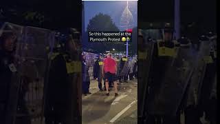 Plymouth Protest 🤣😳🤷‍♂️ protest riots plymouth police funny foryou fyp plymouthpolice [upl. by Aay]