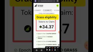 Grass eligibility checkGrass mining update Grass token sell [upl. by Julee]