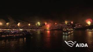 Silvester mit AIDA  Feuerwerk auf Madeira [upl. by Ranna733]