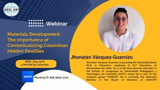 Materials Development The Importance of Contextualizing Colombian Hidden Realities [upl. by Drannel988]