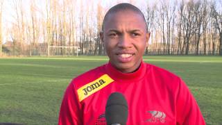 Andile Jali interview at KVO  KV Oostende [upl. by Aneelahs]