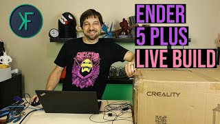 Ender 5 Plus 3D Printer Live Build 20200809 [upl. by Luap]