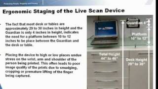 Cross Match Technologies Guardian Livescan Fingerprint Capture Training Video [upl. by Ahteres]