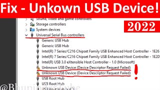 Unknown USB Device Device Descriptor Request Failed  Fix [upl. by Chally343]