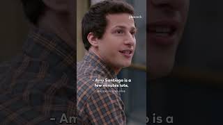 Imagine only being late to work once BrooklynNineNine AmySantiago JakePeralta Shorts [upl. by Weinman]