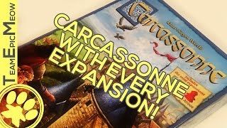 Carcassonne with Every Expansion ReviewGame play [upl. by Asehr]