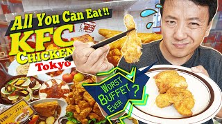 All You Can Eat KFC CHICKEN BUFFET in Tokyo Japan 5 HOUR WAIT WORST Buffet Ever [upl. by Ardrey647]