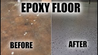 Floor Epoxy Coating Garage Step By Step Guide how to DIY painted resin floor [upl. by Bois41]