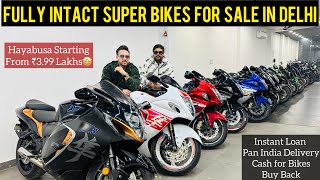 Used Super Bikes Wholesale Market in Delhi  First Time Suzuki Hayabusa in ₹449 Lakh 2016 [upl. by Nosbig]