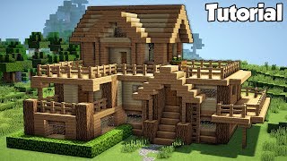 Minecraft Starter House Tutorial  How to Build a House in Minecraft Easy [upl. by Bounds]