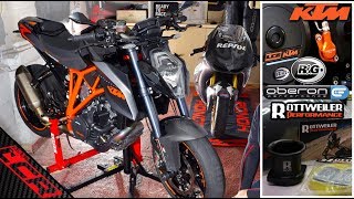 Super Duke MODS  Crash Protection amp Slaves [upl. by Nahtanoj392]