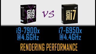 i76950x vs i97900x  OC VS OC  Rendering Performance Comparsion [upl. by Iccir]