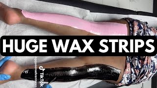 Only hard wax that can do this  Huge Wax Strips [upl. by Anes]