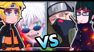 Naruto and Jujutsu Kaisen reacting to KAKASHI HATAKE VS SATORU GOJO \\🇧🇷🇺🇲 ◆Bielly  Inagaki◆ [upl. by Daahsar205]