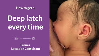 Breastfeeding latch  Deep Latch Technique  What you NEED to know to get a comfortable latch [upl. by Min171]