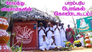 PONGAL CELEBRATION in Village by farmers  We celebrate Our Traditional Festival in Our Village [upl. by Eive]