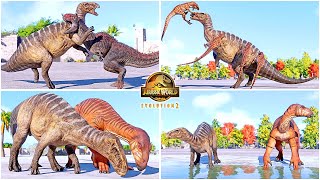 Dominion Skin Iguanodon All Perfect Animations amp Interactions 🦖 Jurassic World Evolution 2  JWD DLC [upl. by Abert]