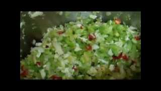 End of Harvest Canning Green Tomatoe Piccalilli Relish [upl. by Ainehta]