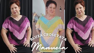 Bluza crosetata Manuela Partea I [upl. by Emirac]