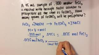 Stoichiometry Problem Mass Precipitate [upl. by Anastasie508]