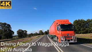 Driving Albury to Wagga Wagga  NSW Australia  4K UHD [upl. by Shreve]