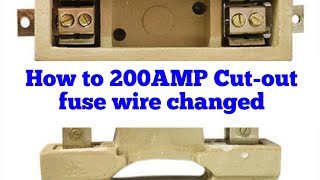 How to 200 AMP Cutout fuse wire changed  200 AMP kit kat fuse wire changed  SM Electrician [upl. by Onirotciv]