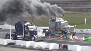 BIG RIGS SEMI DRAG RACING SANAIR 2015 [upl. by Ahseat]