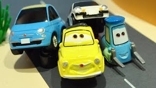 Disney Cars 3  Lightning McQueens Friend Luigi and Guido  StopMotion [upl. by Waltner]