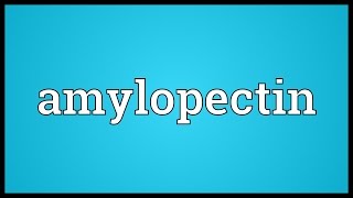 Amylopectin Meaning [upl. by Quar]