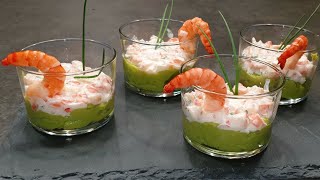 VERRINES de lAvocat et Crevettes recette facile🍤 ՎԵՂԻՆ ծովախեցգետին ավոկադո [upl. by Bryana504]