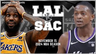 Los Angeles Lakers vs Sacramento Kings Full Game Highlights  Nov 15  2024 NBA Season [upl. by Aibun]