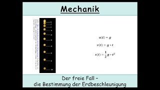 Der freie Fall und die Bestimmung der Erdbeschleunigung Kinematik  Mechanik  Physik [upl. by Weatherby747]