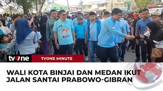 Wali Kota Medan dan Binjai Kompak Ikut Jalan Santai PrabowoGibran  tvOne Minute [upl. by Adikram]