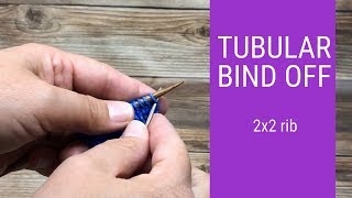 How to Knit the Tubular Bind Off for 2x2 ribbing [upl. by Weisman]