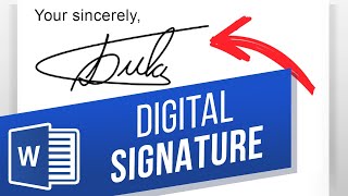 How to Create Digital Signature in Word [upl. by Sikata]